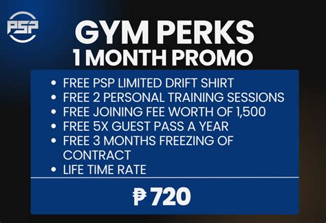 PSP Fitness Gym Membership Promo .